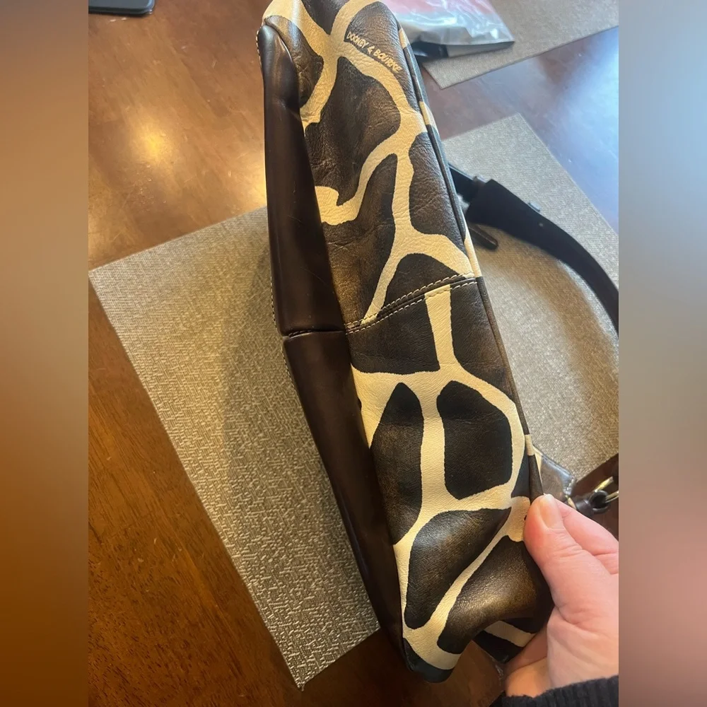 Authentic‎ Dooney & Bourke Hobo leather bag.   Y2K era early 2000’s animal print